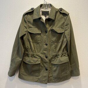 Banana Republic Olive Green Military‎ Style Jacket M Militaria Utility Button